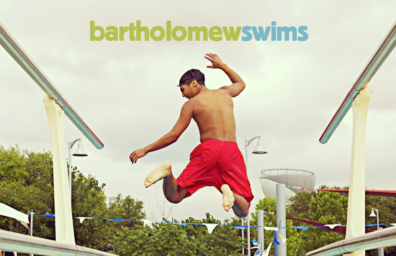 logo image of boy jumping into pool